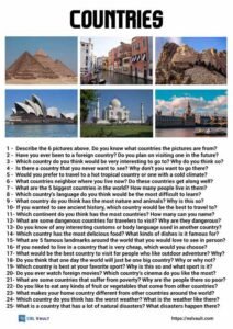 25 countries conversation questions