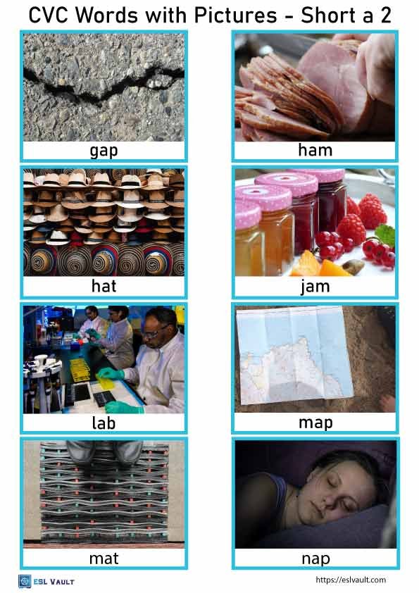 cvc words with pictures short a 2