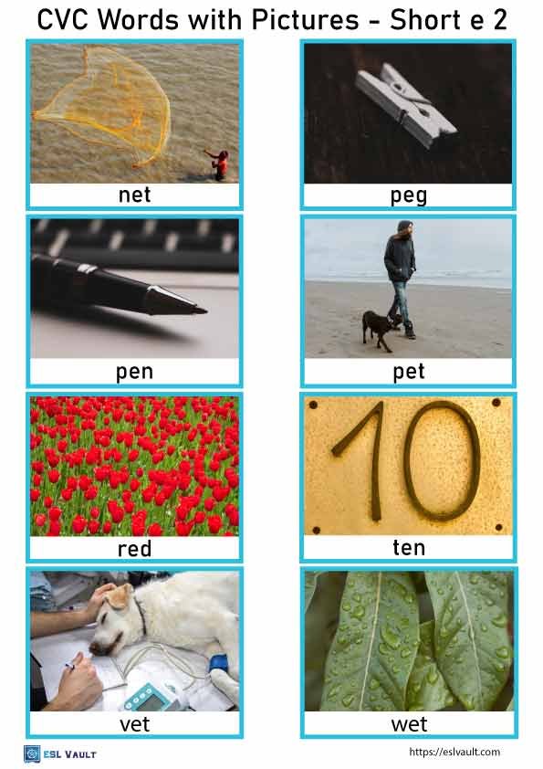 short e cvc words with pictures 5