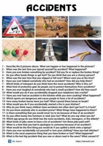 25 accidents conversation questions