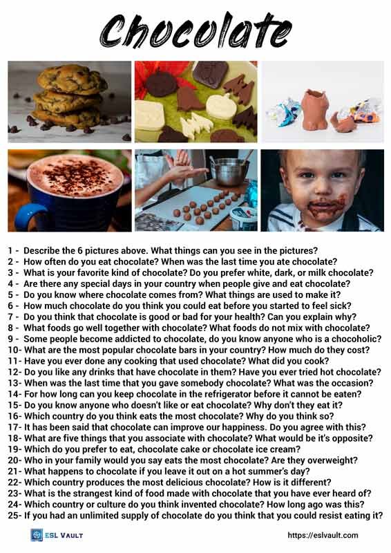 25 chocolate conversation questions