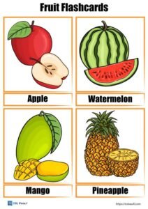 free fruit flashcards 1