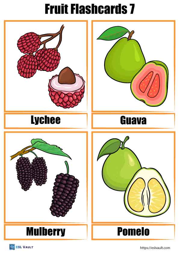 Fruit flashcards for kids!