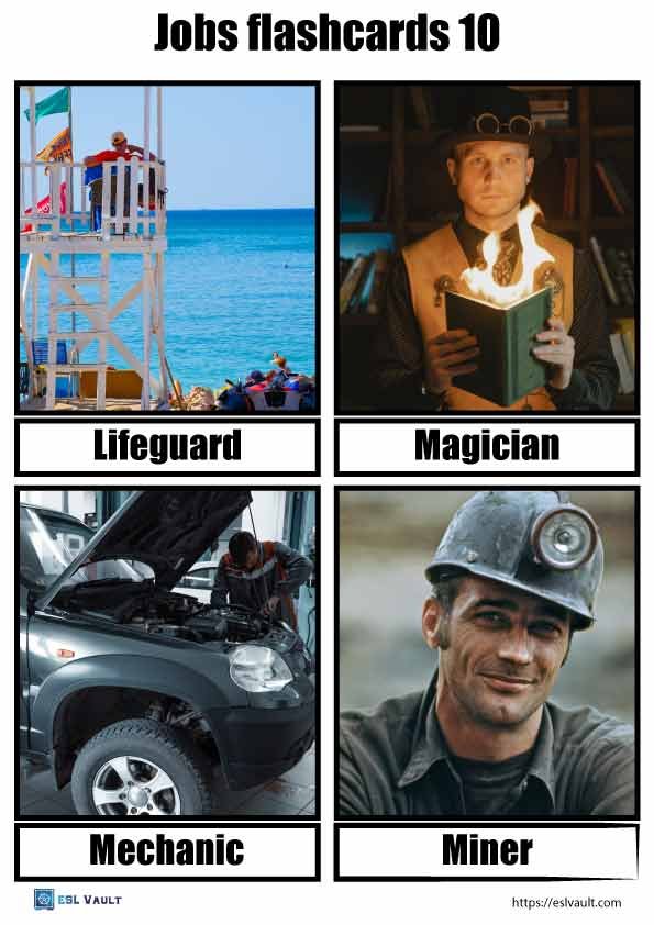free jobs flashcards 10