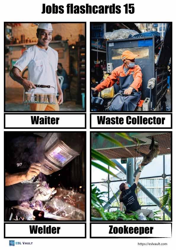 free jobs flashcards printable 15