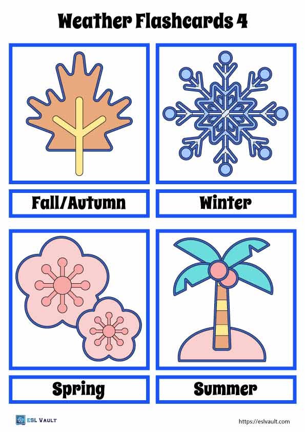 free weather flashcards 4