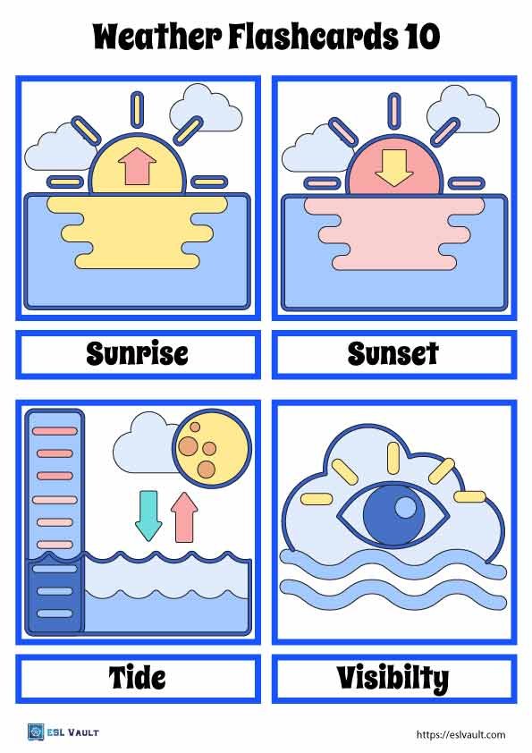 44 free weather flashcards - ESL Vault
