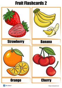 40 free fruit flashcards (PDF) - ESL Vault