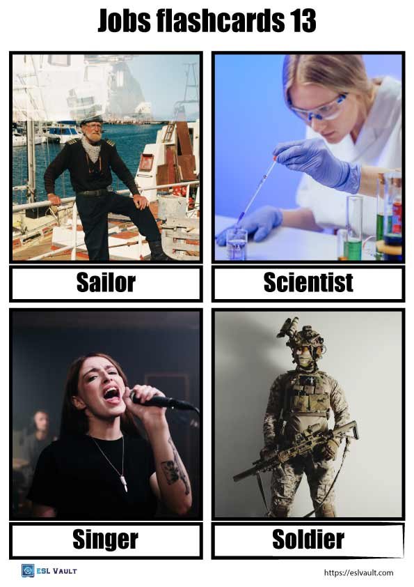 jobs flashcards printable 13