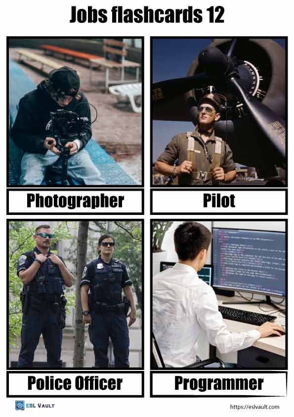 jobs flashcards with real pictures 12