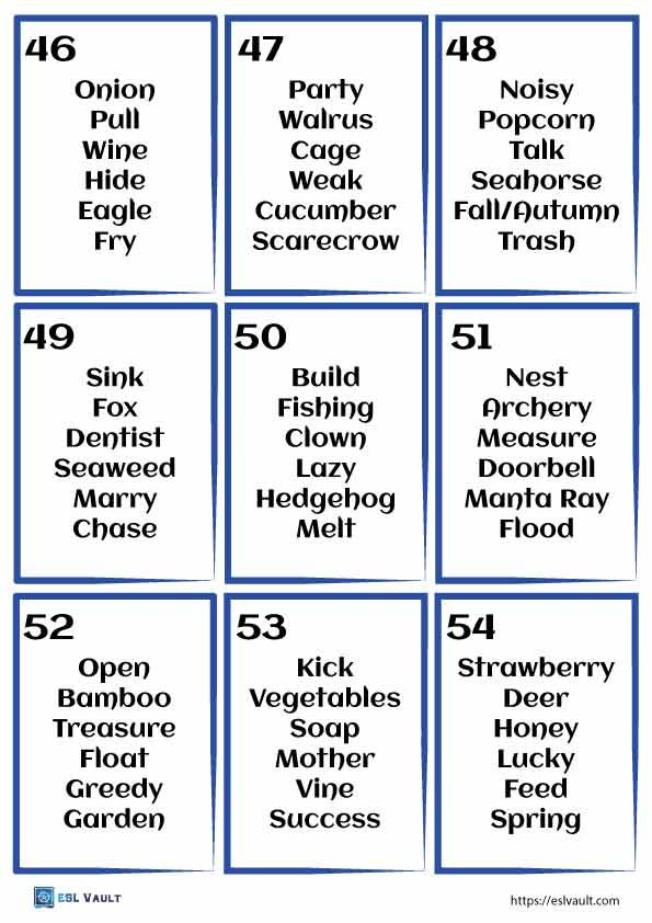 pictionary cards to print 6