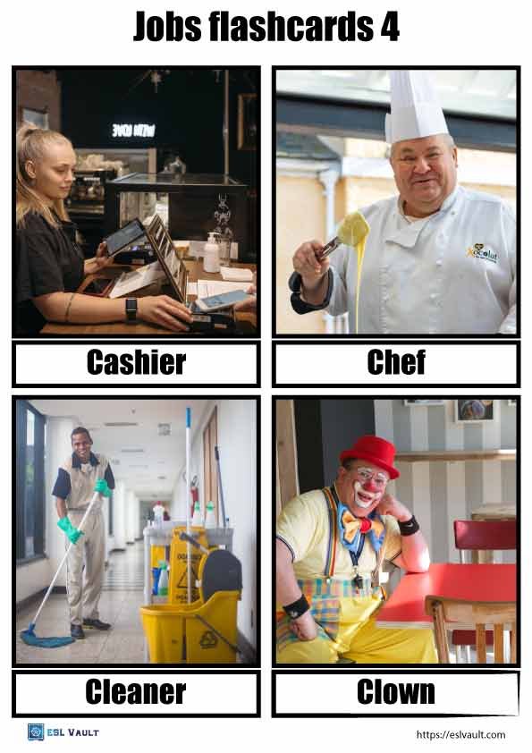 printable jobs flashcards 4