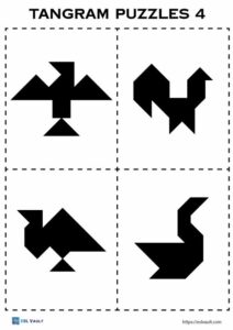 32 free printable tangram puzzles (PDF) - ESL Vault