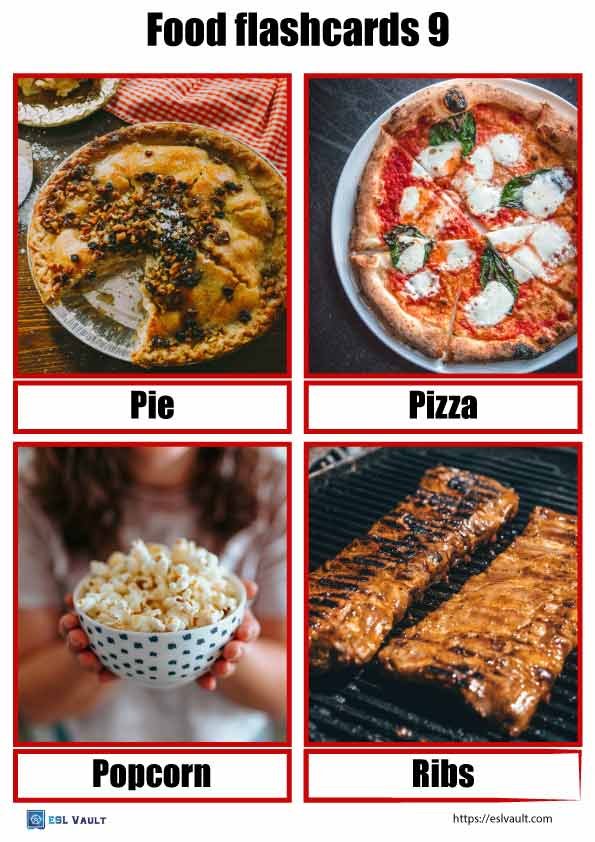 food flashcards free printable 9