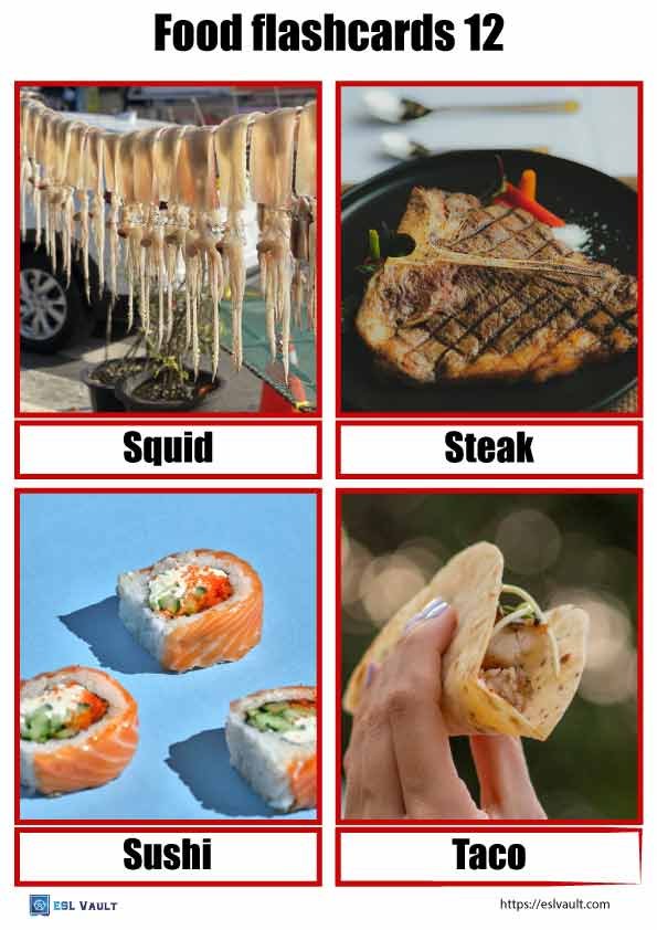 free food flashcards 12