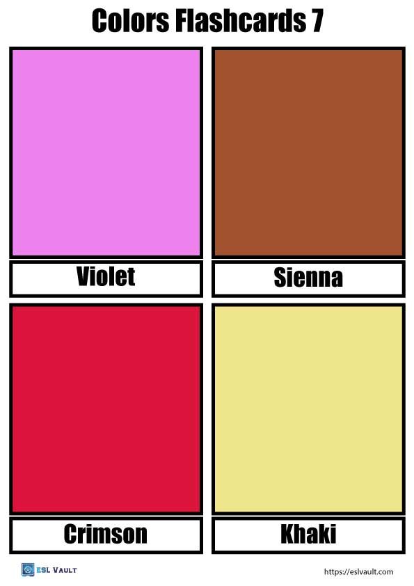 free printable colors flashcards 7