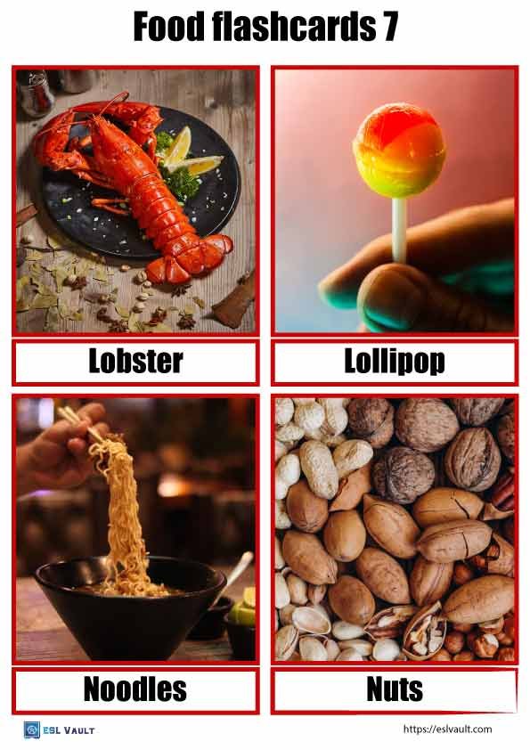 free printable food flashcards 7