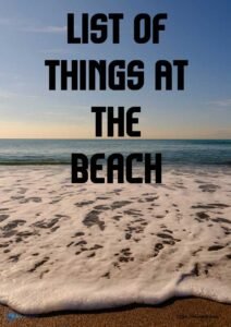list of things at the beach image