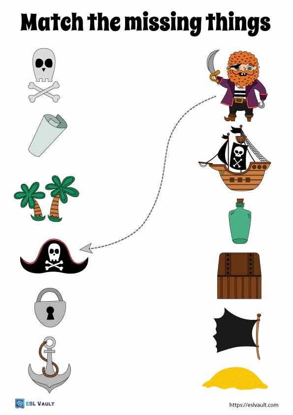 missing things pirate worksheets pdf
