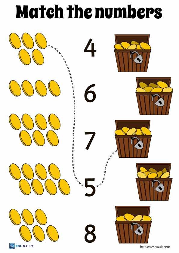 Free number chart 1-20 - ESL Vault