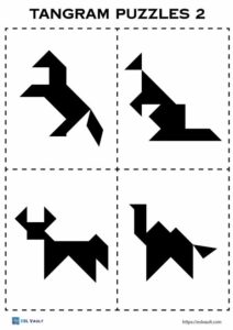 32 free printable tangram puzzles (PDF) - ESL Vault