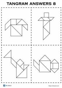 32 free printable tangram puzzles (PDF) ESL Vault