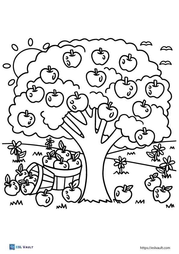 apple farm coloring pages pdf