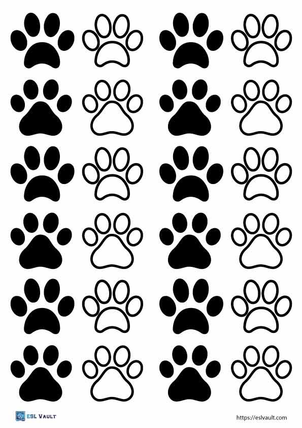 cat paw printable pdf