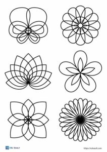 120 Free Printable Flowers To Cut Out (pdf) - Esl Vault