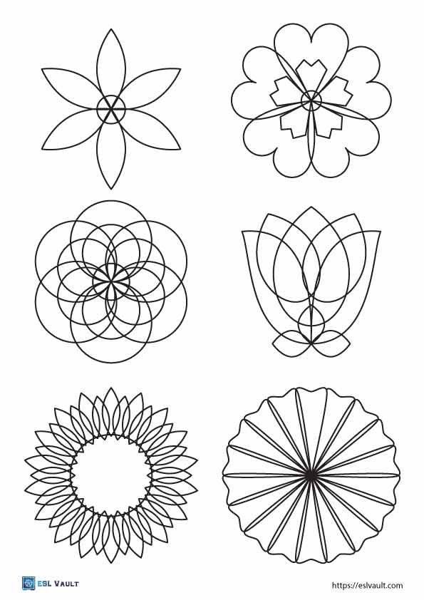 cute printable flowers template 4