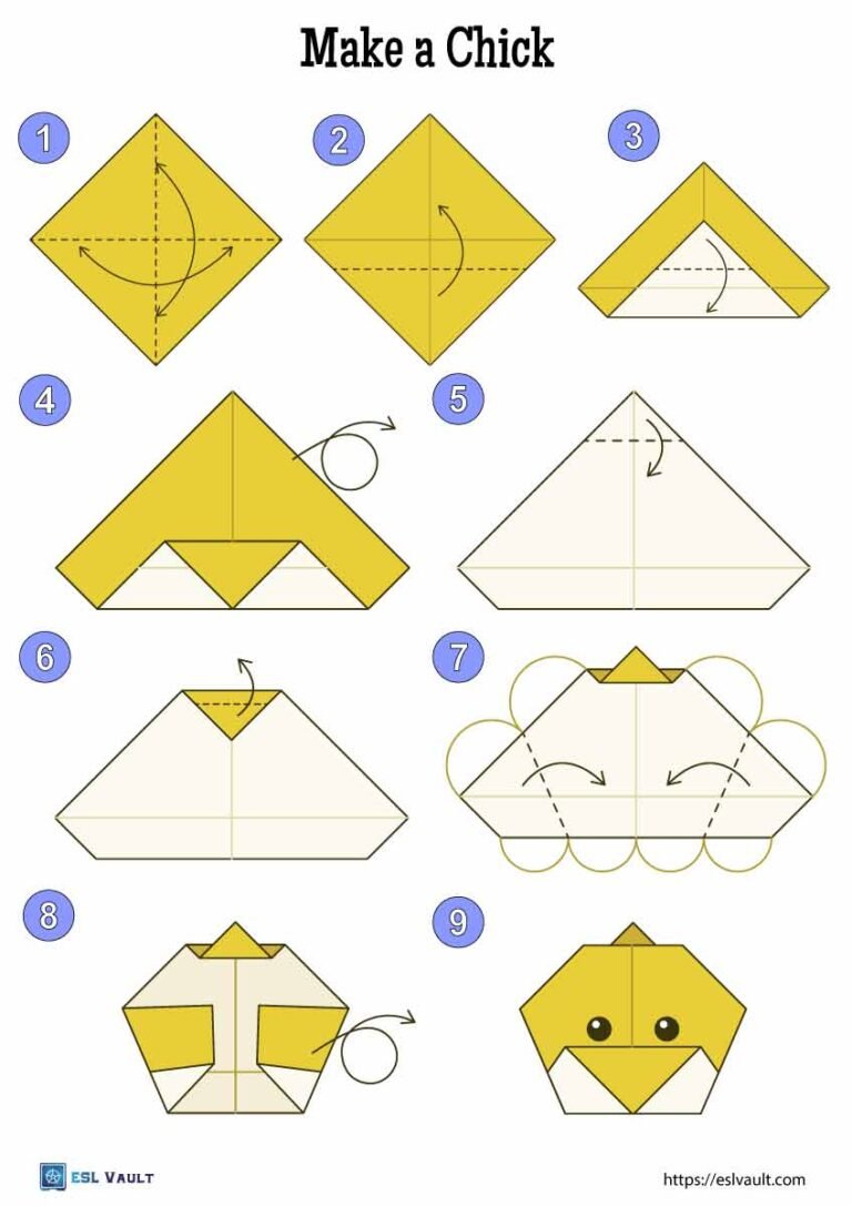 easy origami animals pdf chick