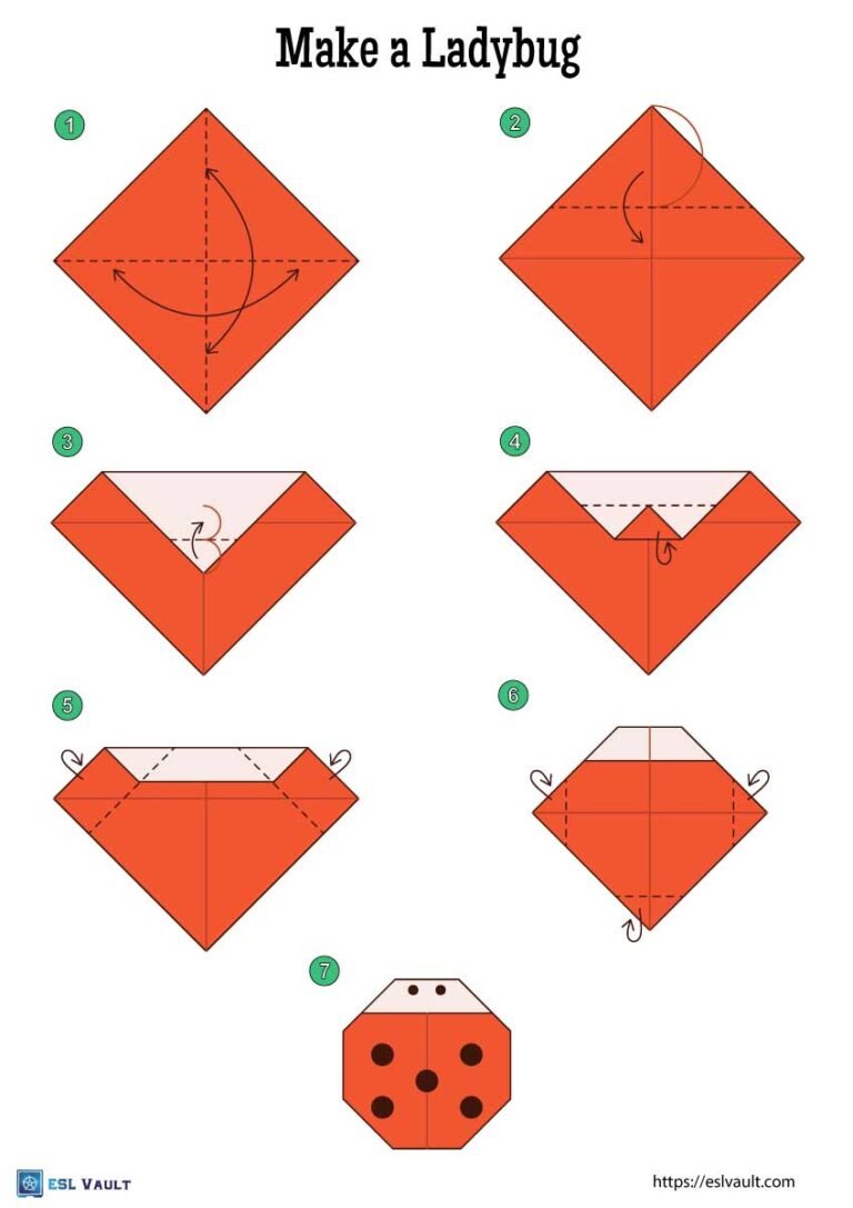 easy origami animals pdf ladybug