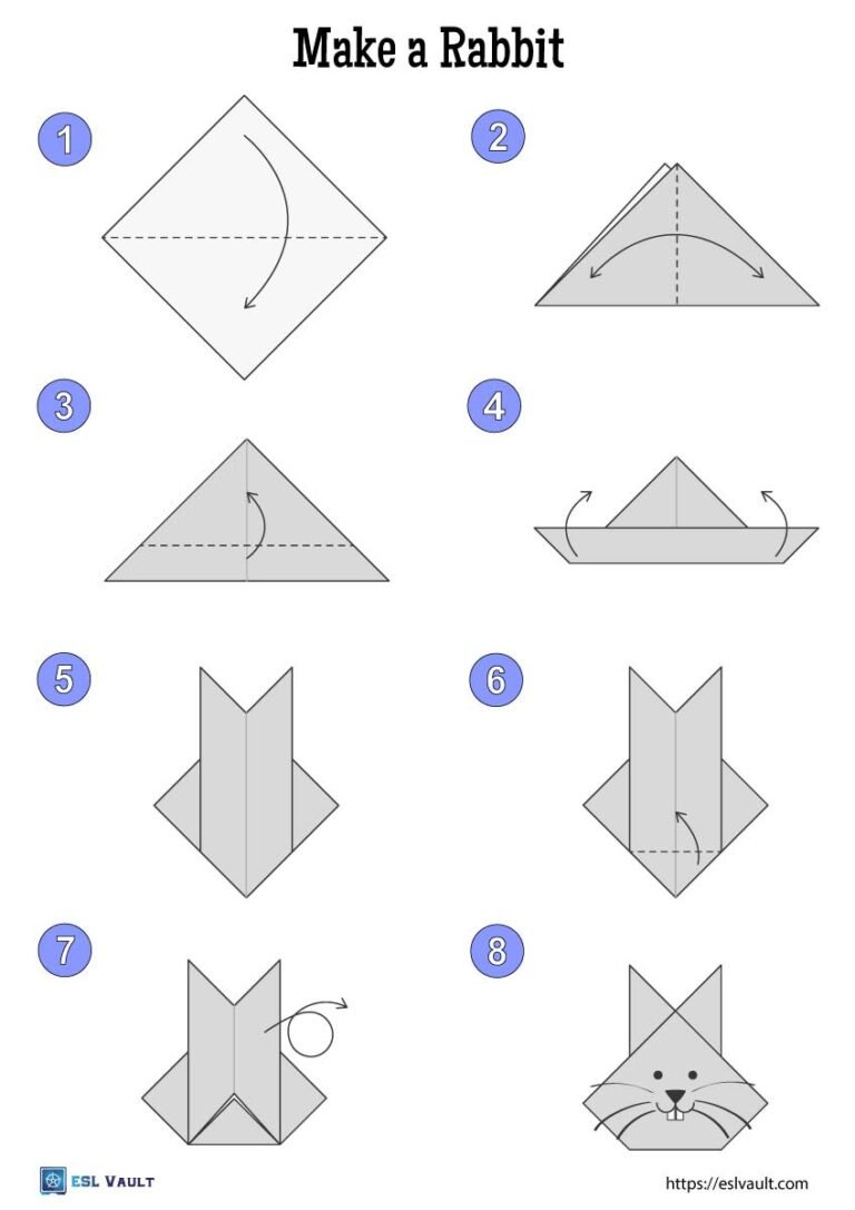 easy origami animals rabbit