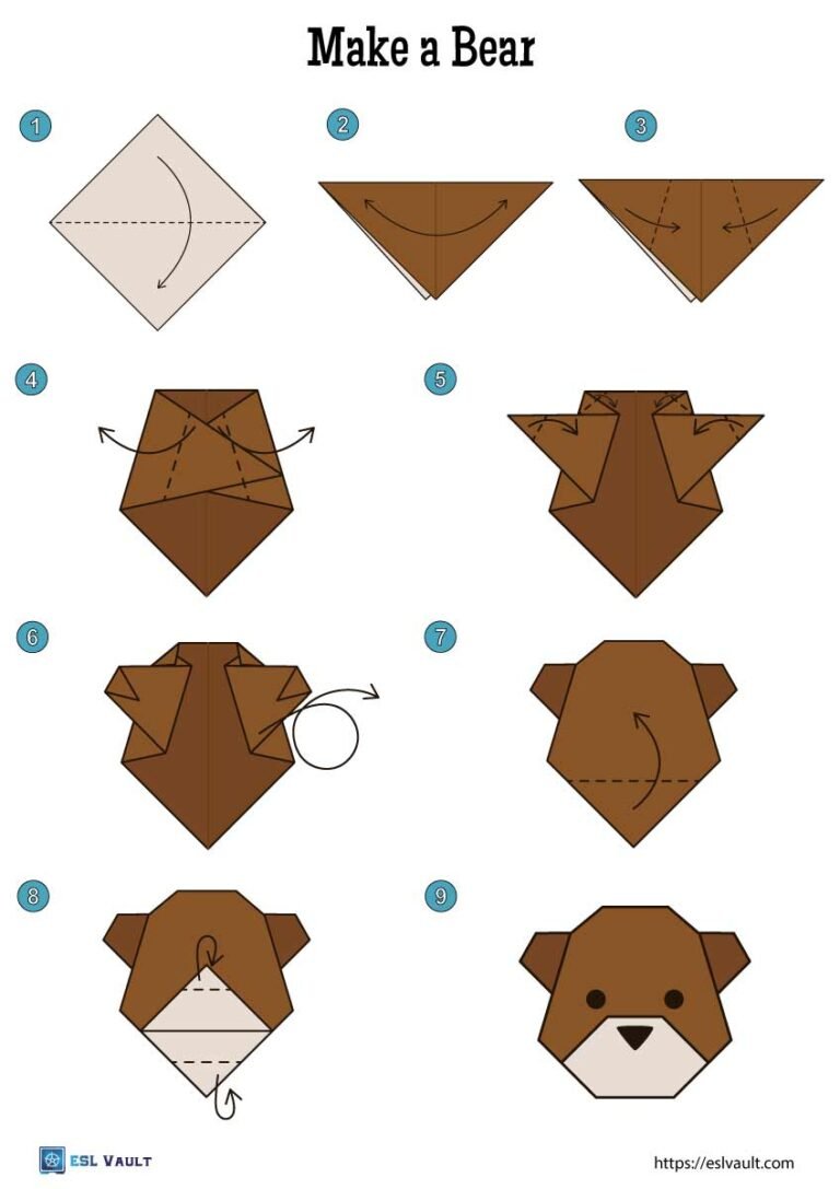 9 Easy Origami Animals PDF ESL Vault