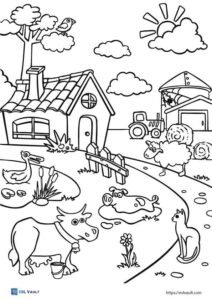 farm coloring pages 1