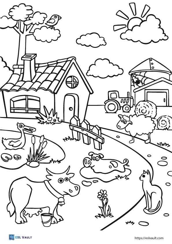farm coloring pages 1