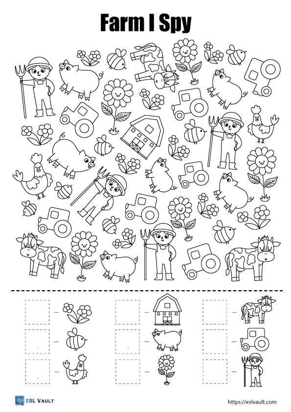 farm i spy coloring pages pdf