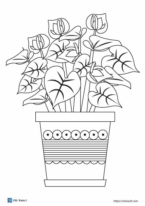 free plant coloring pages
