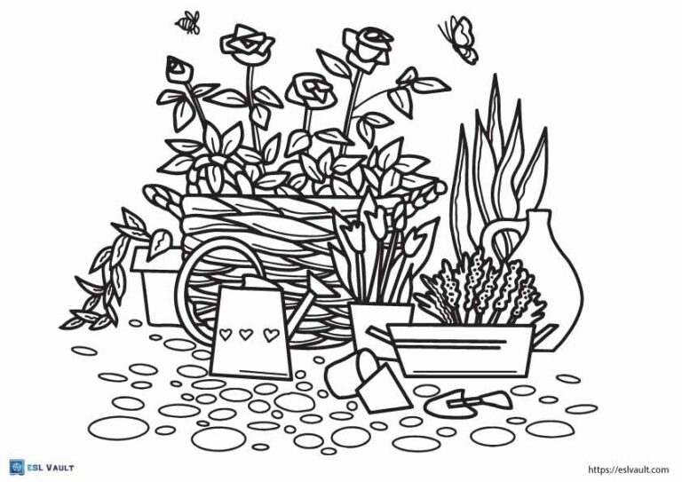 vegetable garden coloring page