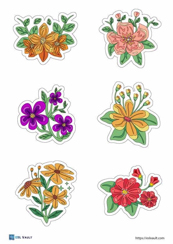 pdf printable flower bunches