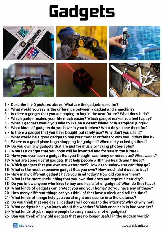 25 gadgets conversation questions