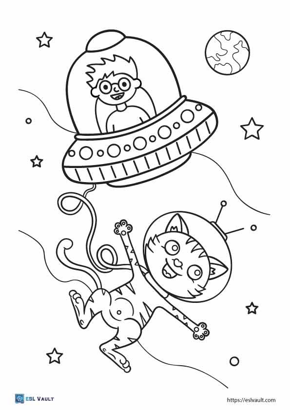 ufo coloring pages free