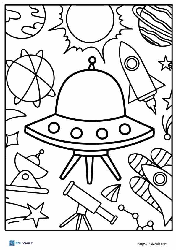 ufo coloring pictures 4