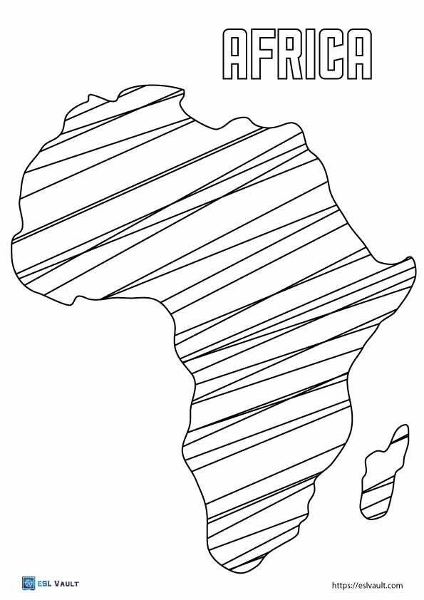 africa map coloring pages