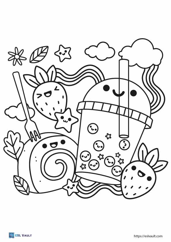 17 Free Boba coloring pages (PDF) - ESL Vault