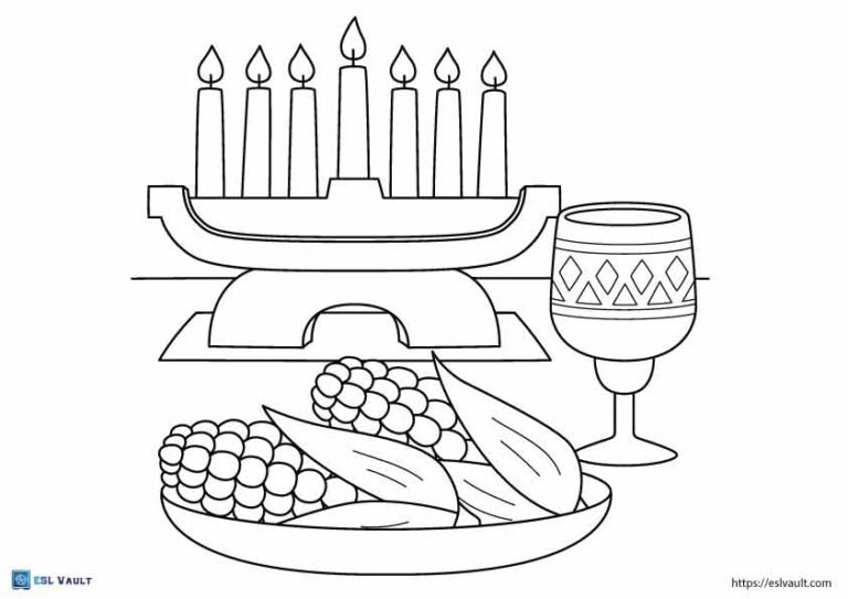 corn coloring pages food