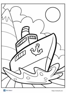 21 Free ship coloring pages - ESL Vault