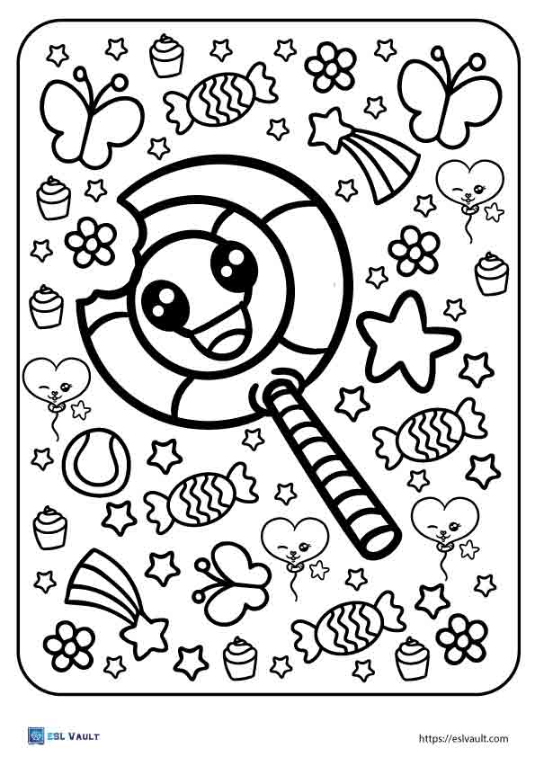 candy coloring page