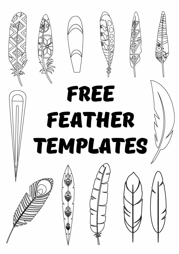 81 Free Printable Feather Templates PDF ESL Vault