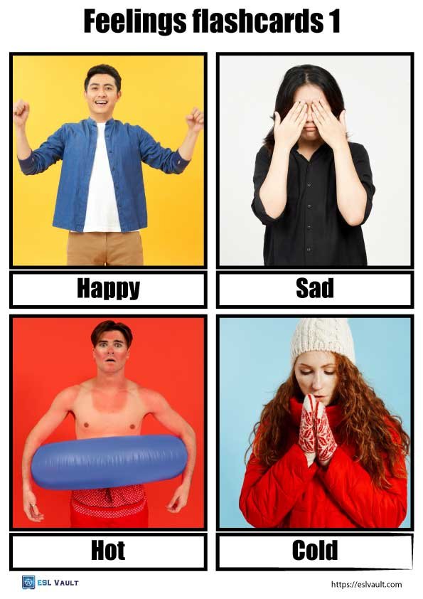 32 Free Printable Feelings Flashcards PDF ESL Vault 32 Free Printable Feelings Flashcards PDF ESL Vault